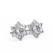 Mirage Double-Halo Diamond Stud Earrings — 10k–18k Gold