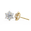 Mirage Double-Halo Diamond Stud Earrings — 10k–18k Gold