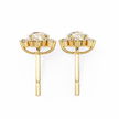 Mirage Double-Halo Diamond Stud Earrings — 10k–18k Gold