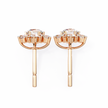 Mirage Double-Halo Diamond Stud Earrings — 10k–18k Gold