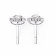 Mirage Double-Halo Diamond Stud Earrings — 10k–18k Gold