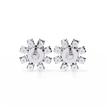 Seraphine Floral Diamond Stud Earrings — 10k–18k Gold