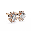 Seraphine Floral Diamond Stud Earrings — 10k–18k Gold