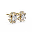 Seraphine Floral Diamond Stud Earrings — 10k–18k Gold