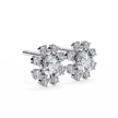 Seraphine Floral Diamond Stud Earrings — 10k–18k Gold