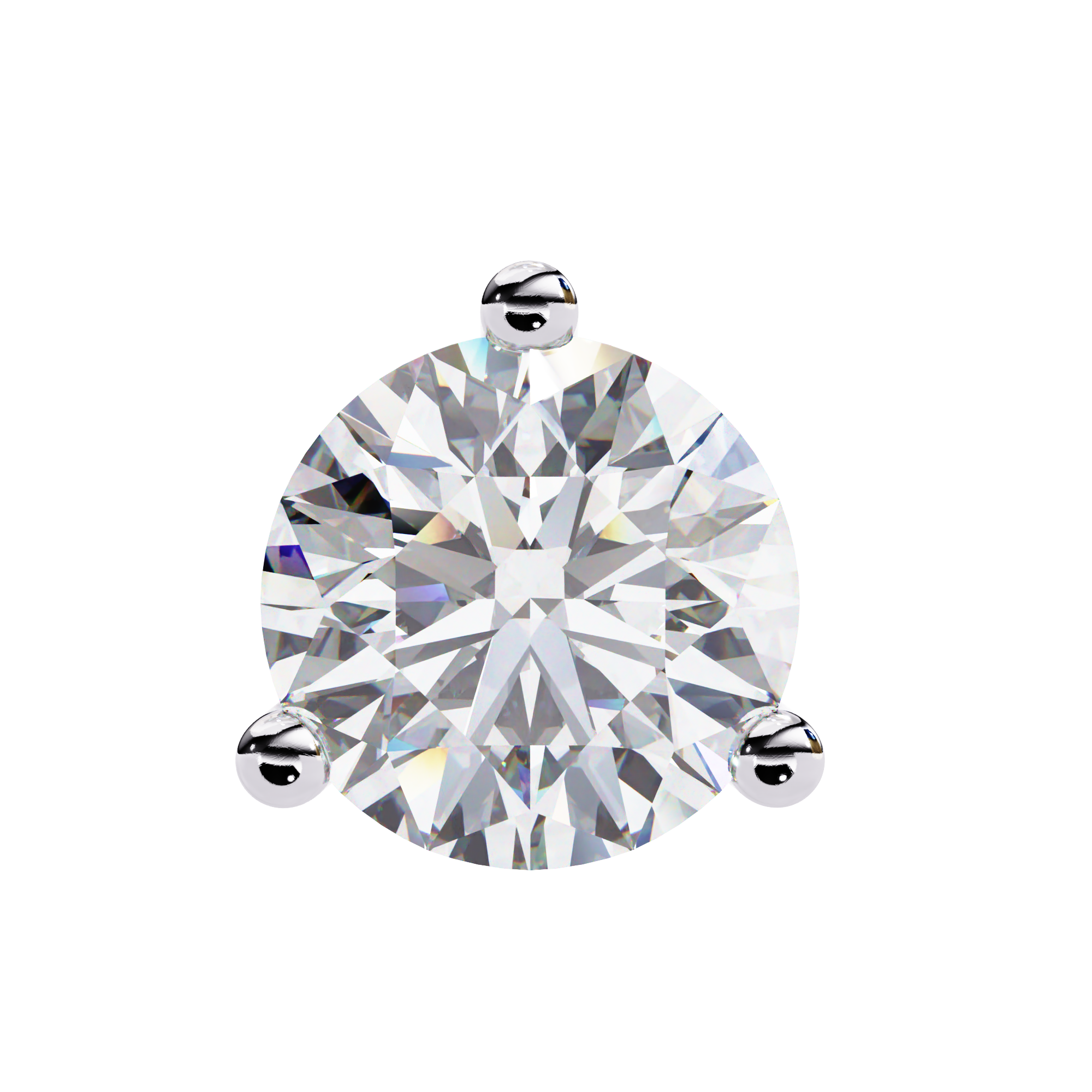 Lumière Brilliant Diamond Stud Earrings — 10k–18k Gold