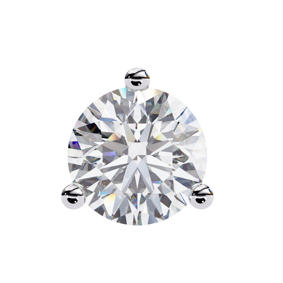 Lumière Brilliant Diamond Stud Earrings — 10k–18k Gold