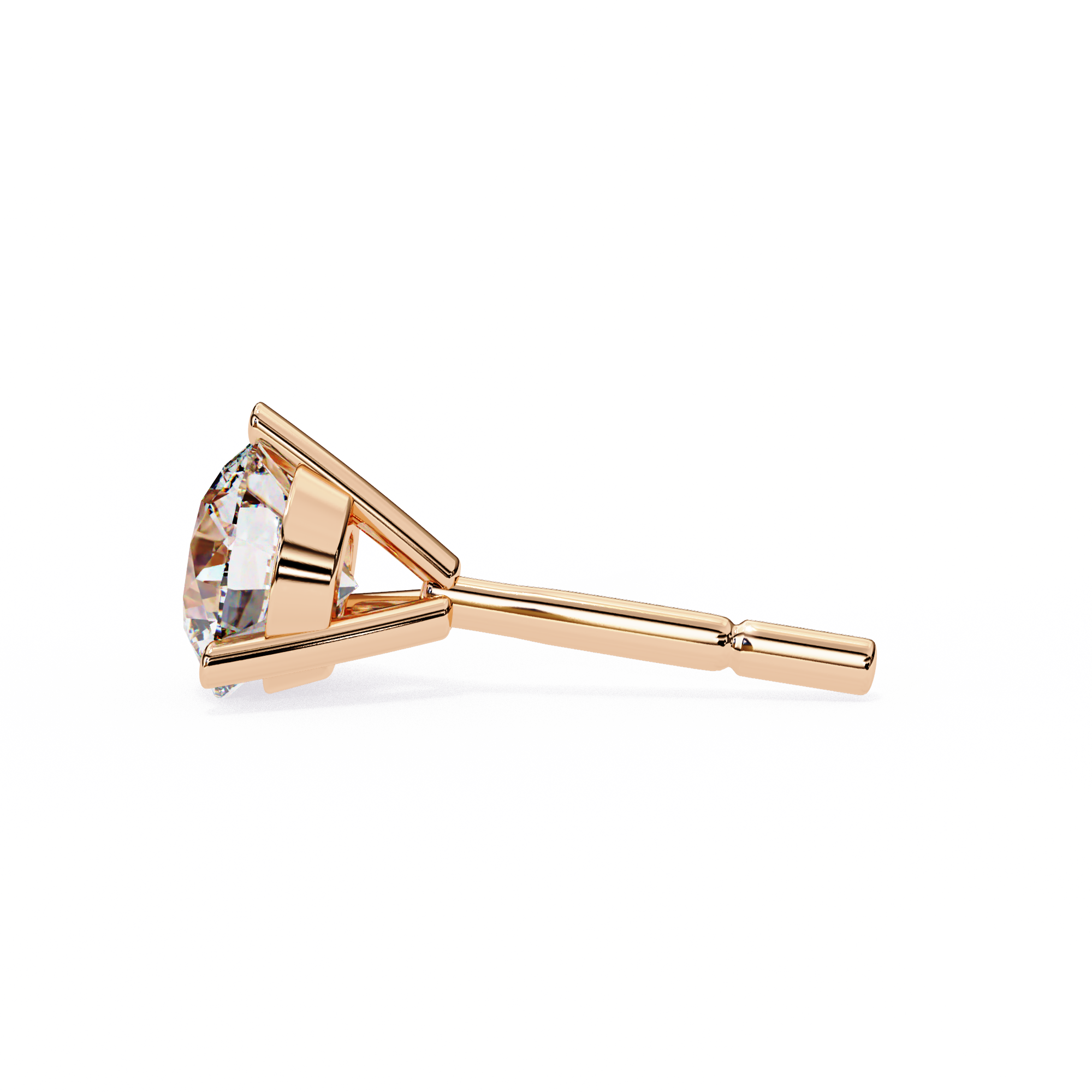 Lumière Brilliant Diamond Stud Earrings — 10k–18k Gold