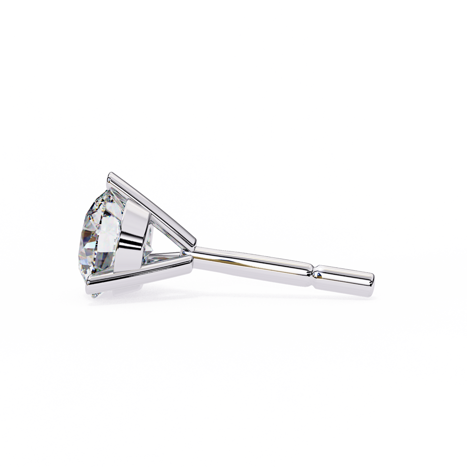 Lumière Brilliant Diamond Stud Earrings — 10k–18k Gold