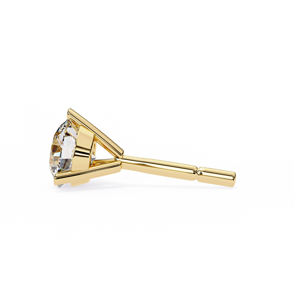 Lumière Brilliant Diamond Stud Earrings — 10k–18k Gold