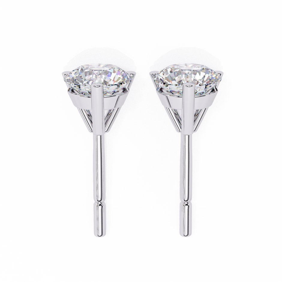 Lumière Brilliant Diamond Stud Earrings — 10k–18k Gold