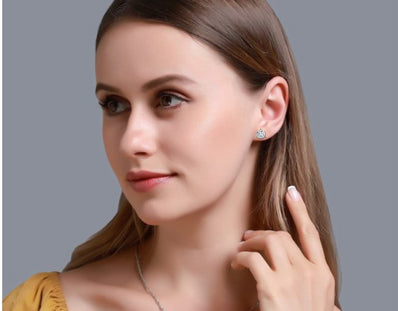 Lumière Brilliant Diamond Stud Earrings — 10k–18k Gold