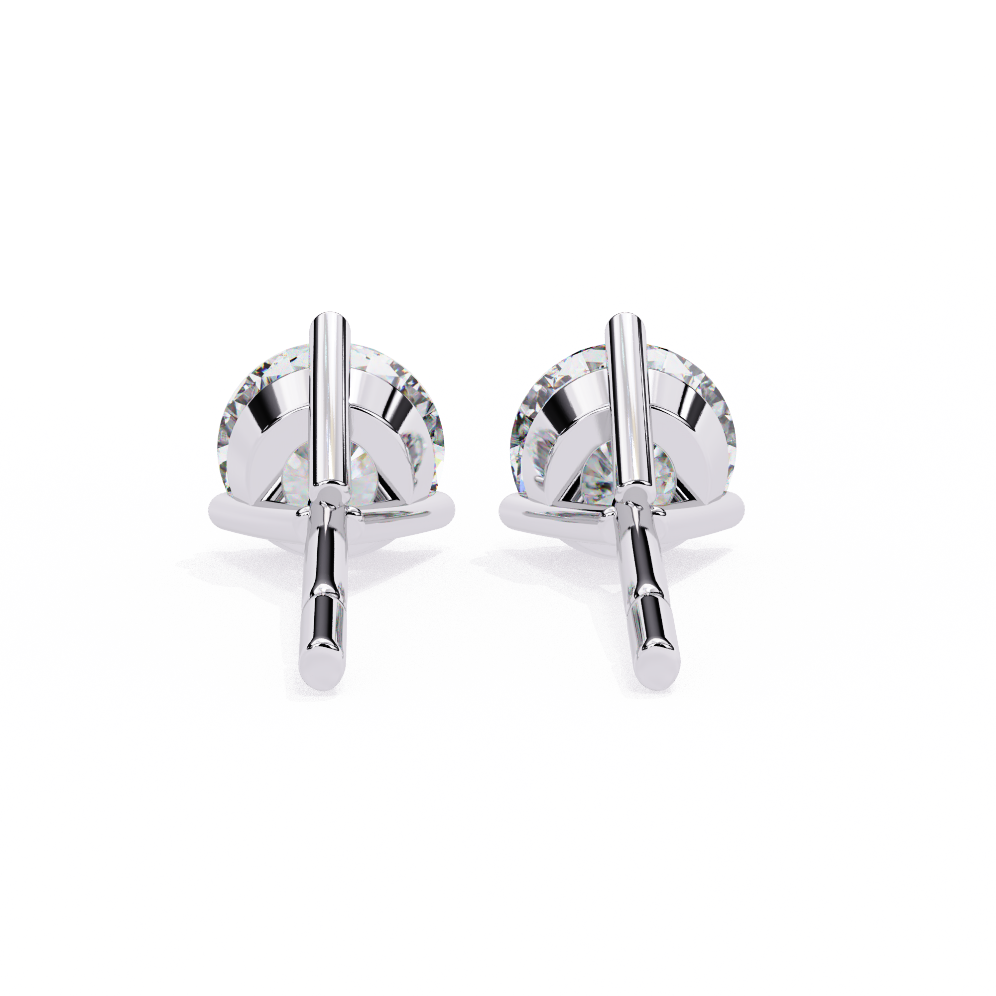 Lumière Brilliant Diamond Stud Earrings — 10k–18k Gold