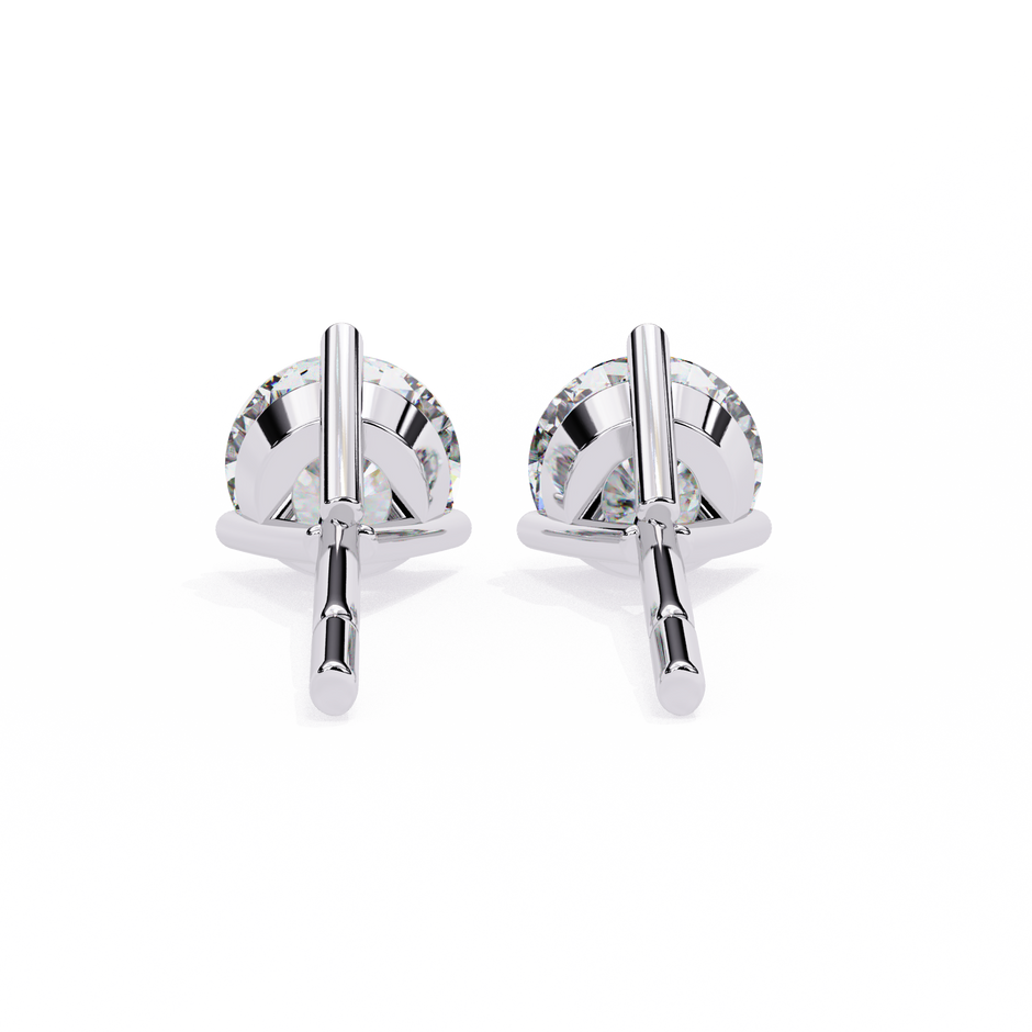 Lumière Brilliant Diamond Stud Earrings — 10k–18k Gold