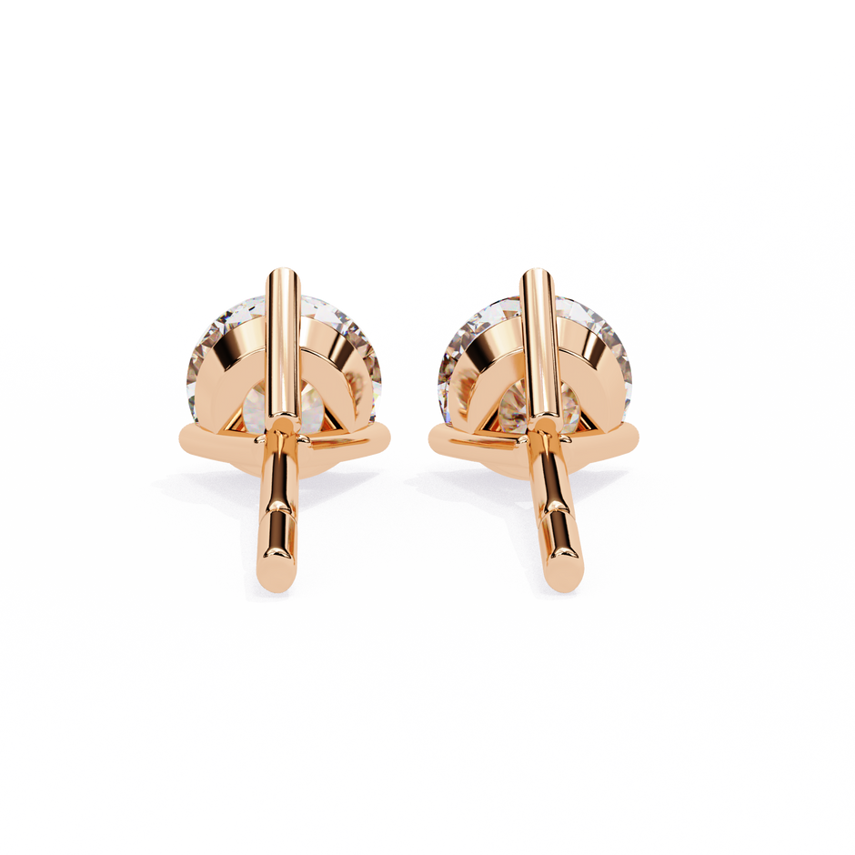 Lumière Brilliant Diamond Stud Earrings — 10k–18k Gold