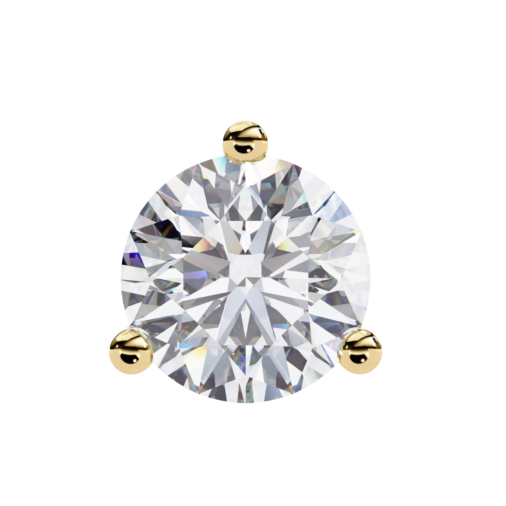 Lumière Brilliant Diamond Stud Earrings — 10k–18k Gold