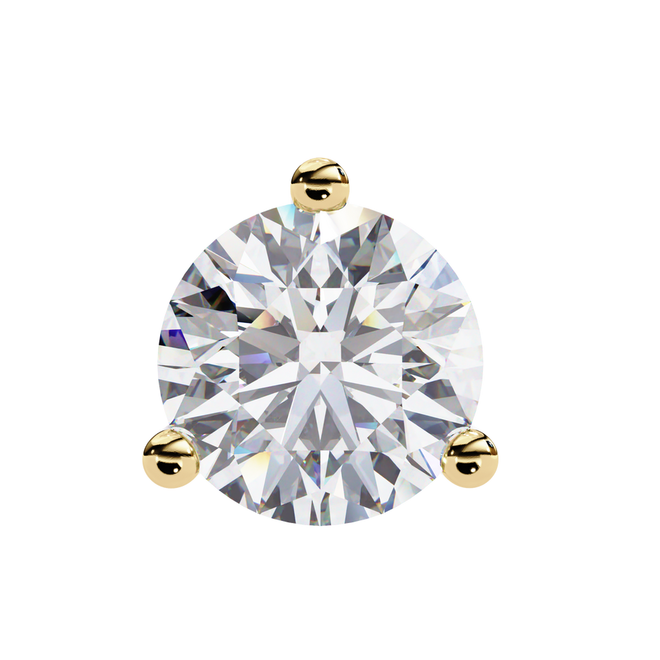 Lumière Brilliant Diamond Stud Earrings — 10k–18k Gold