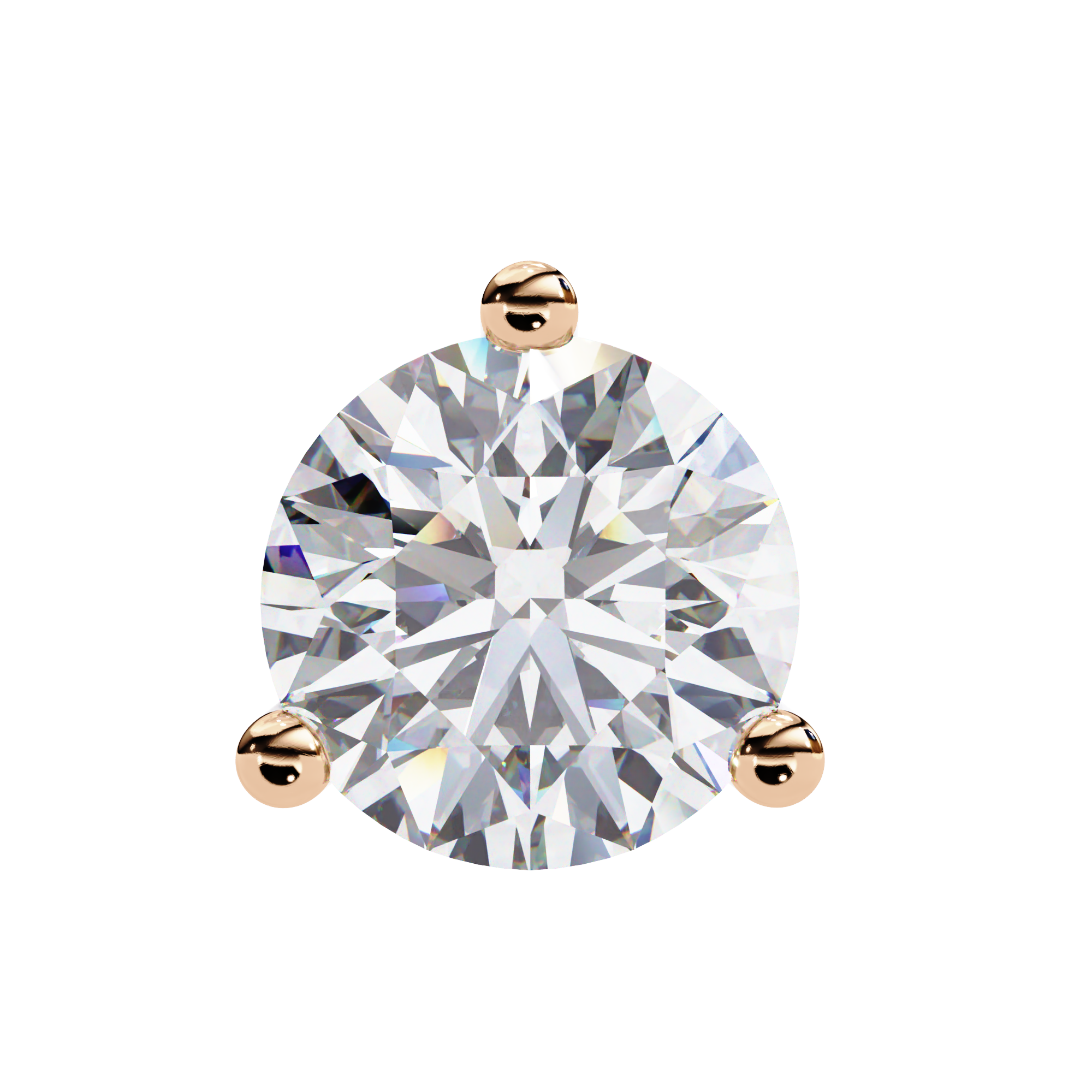 Lumière Brilliant Diamond Stud Earrings — 10k–18k Gold