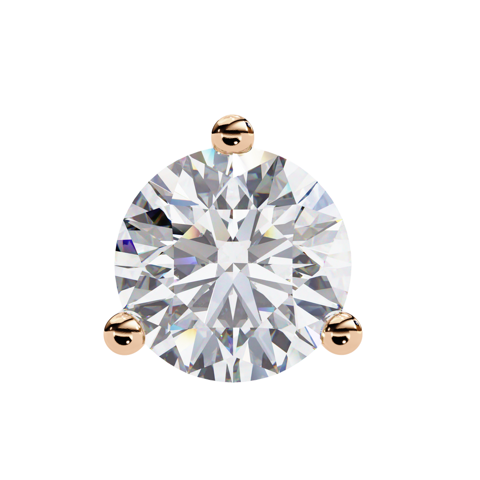 Lumière Brilliant Diamond Stud Earrings — 10k–18k Gold