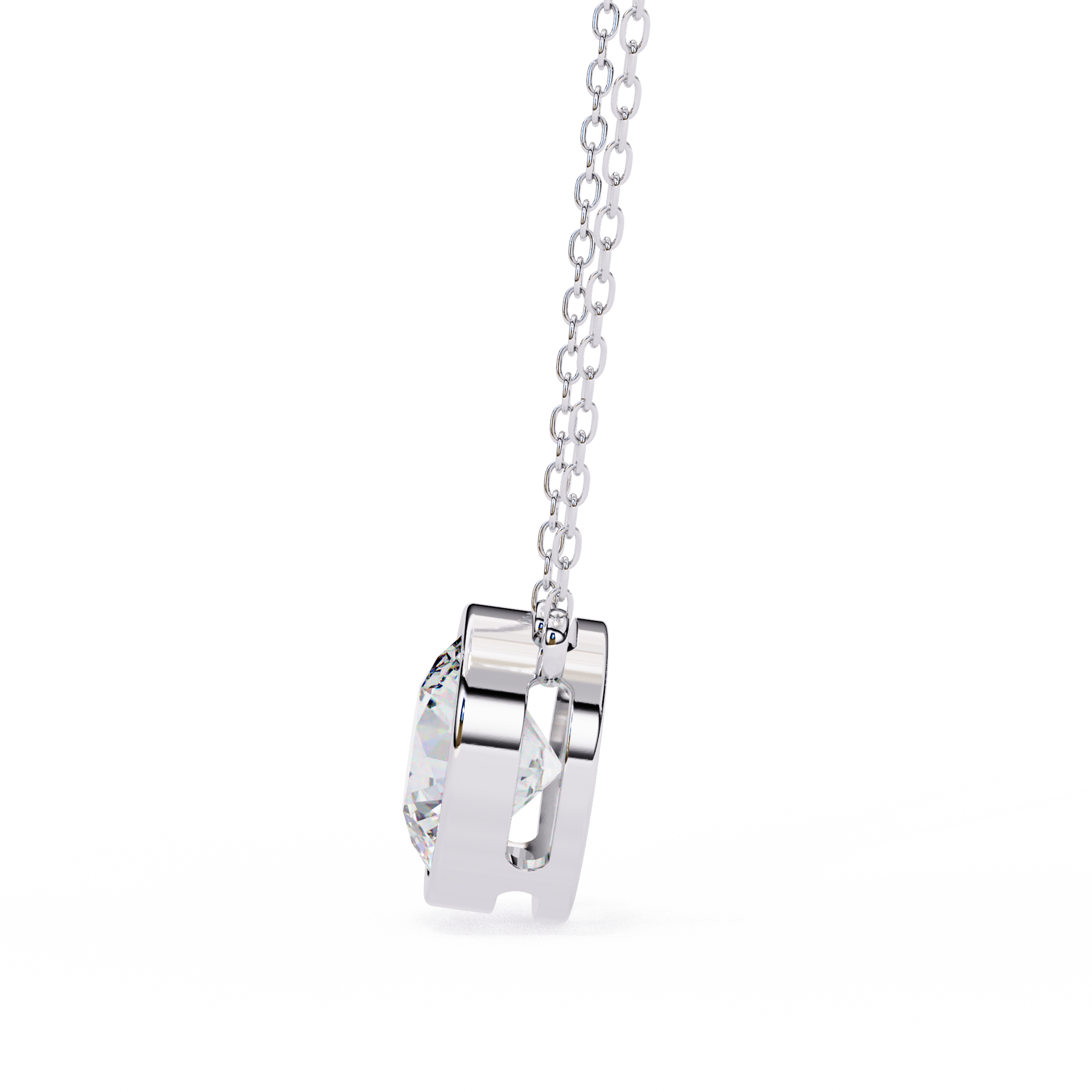 Pavé Square Diamond Pendant