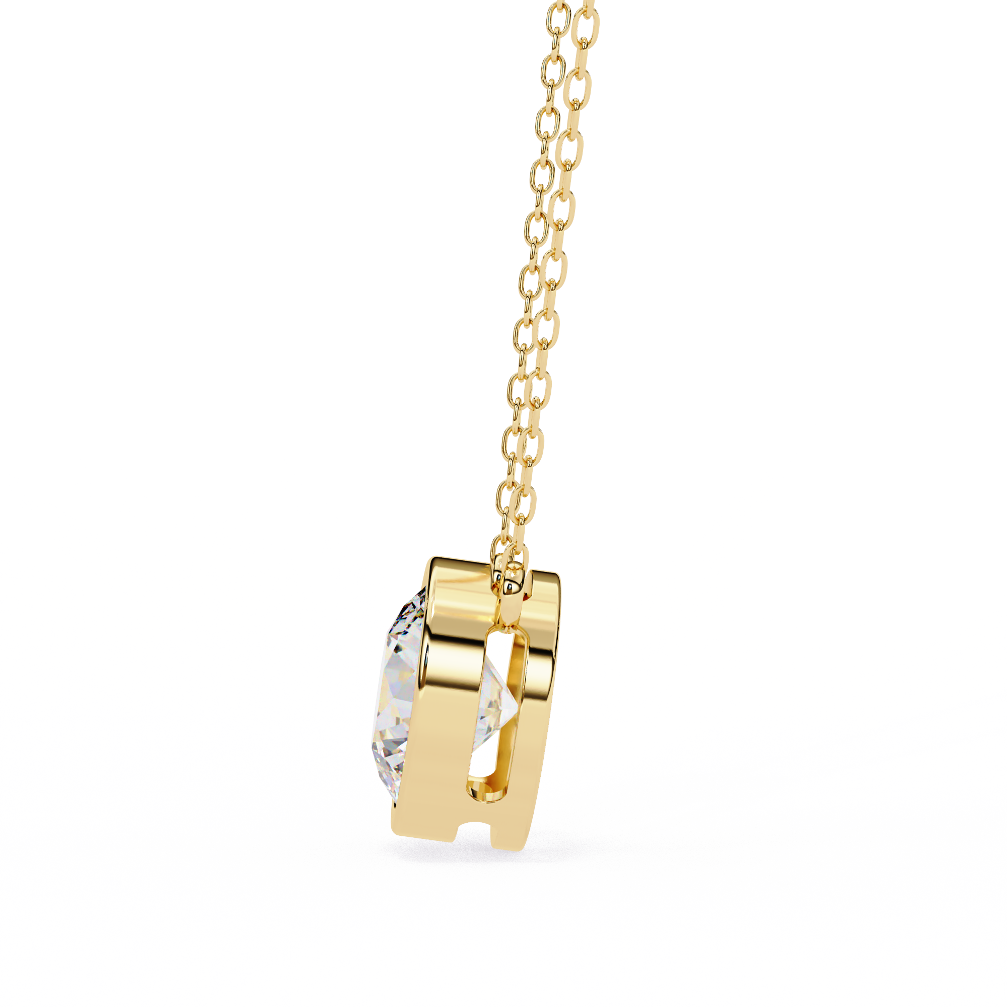 Pavé Square Diamond Pendant