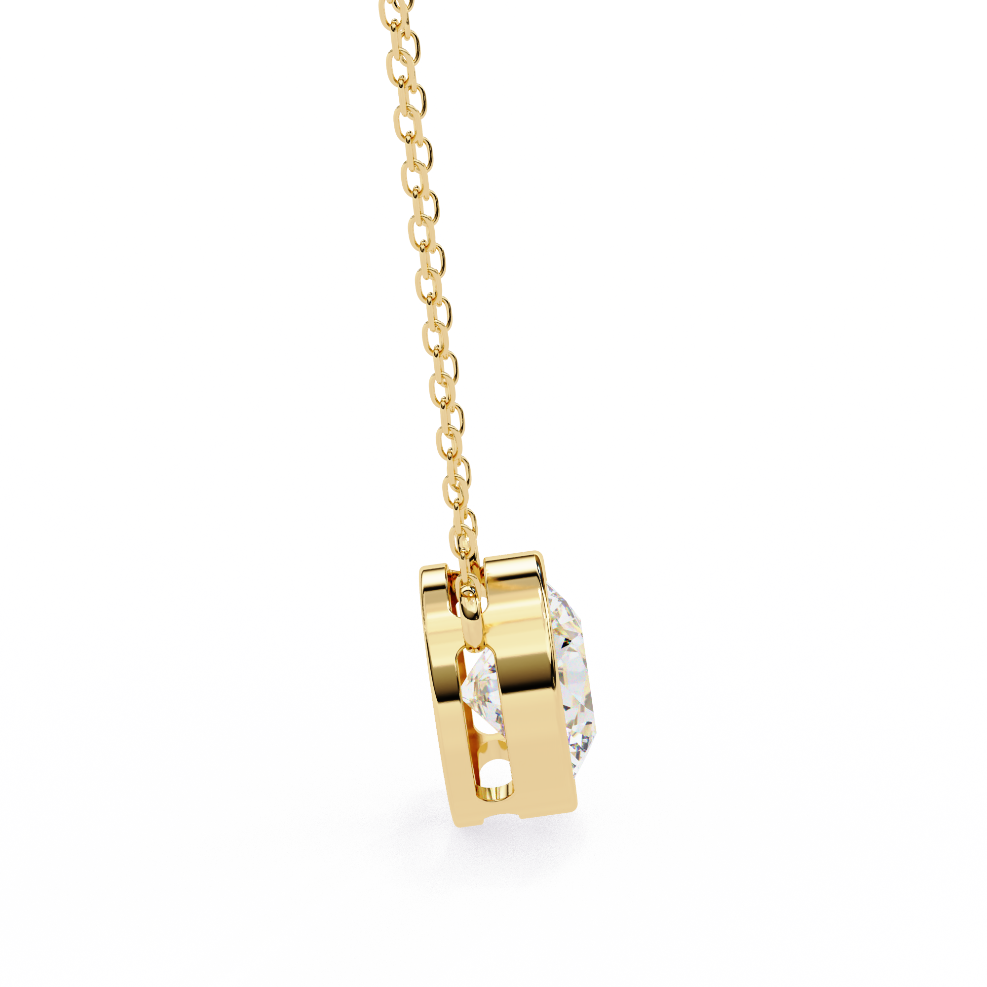 Pavé Square Diamond Pendant