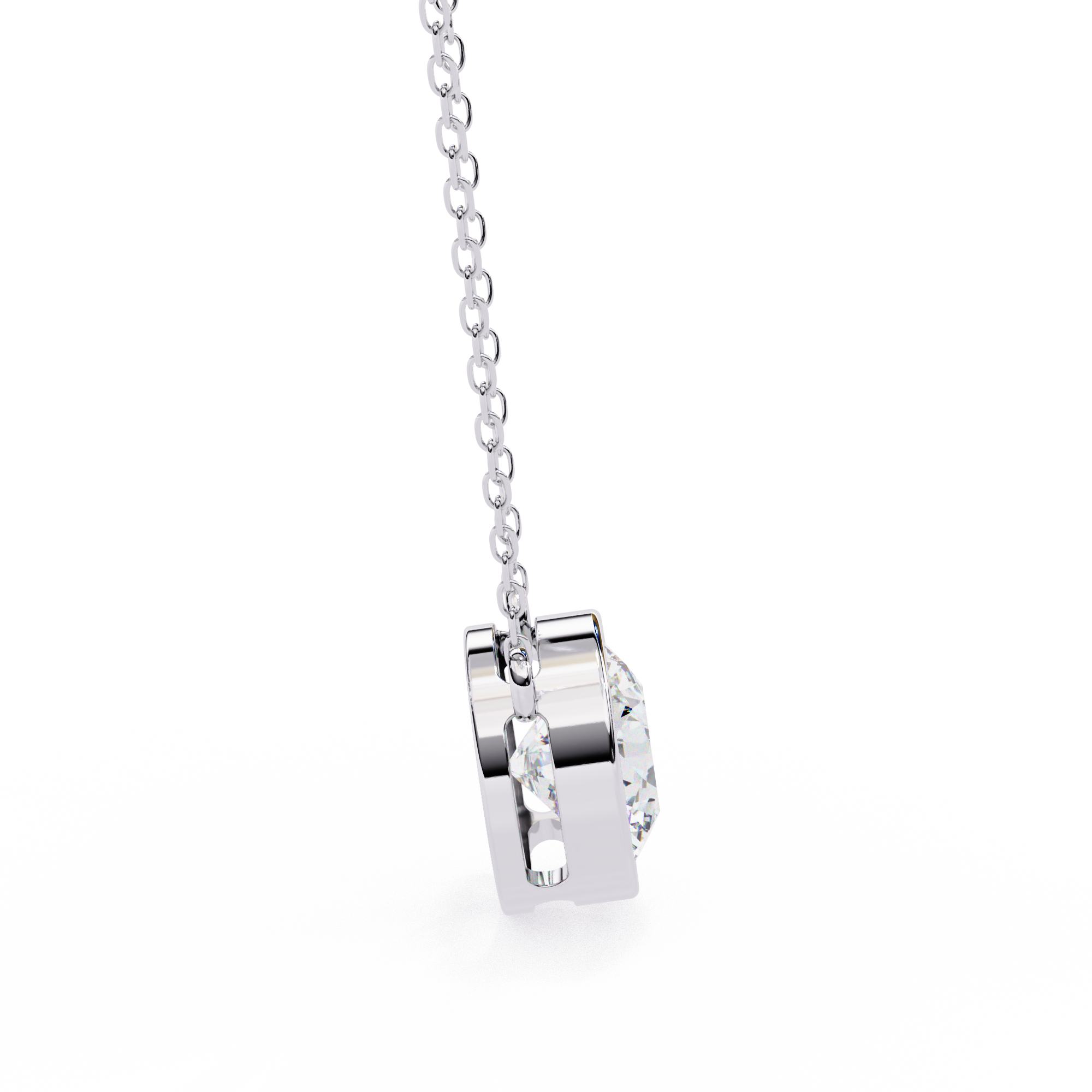 Pavé Square Diamond Pendant
