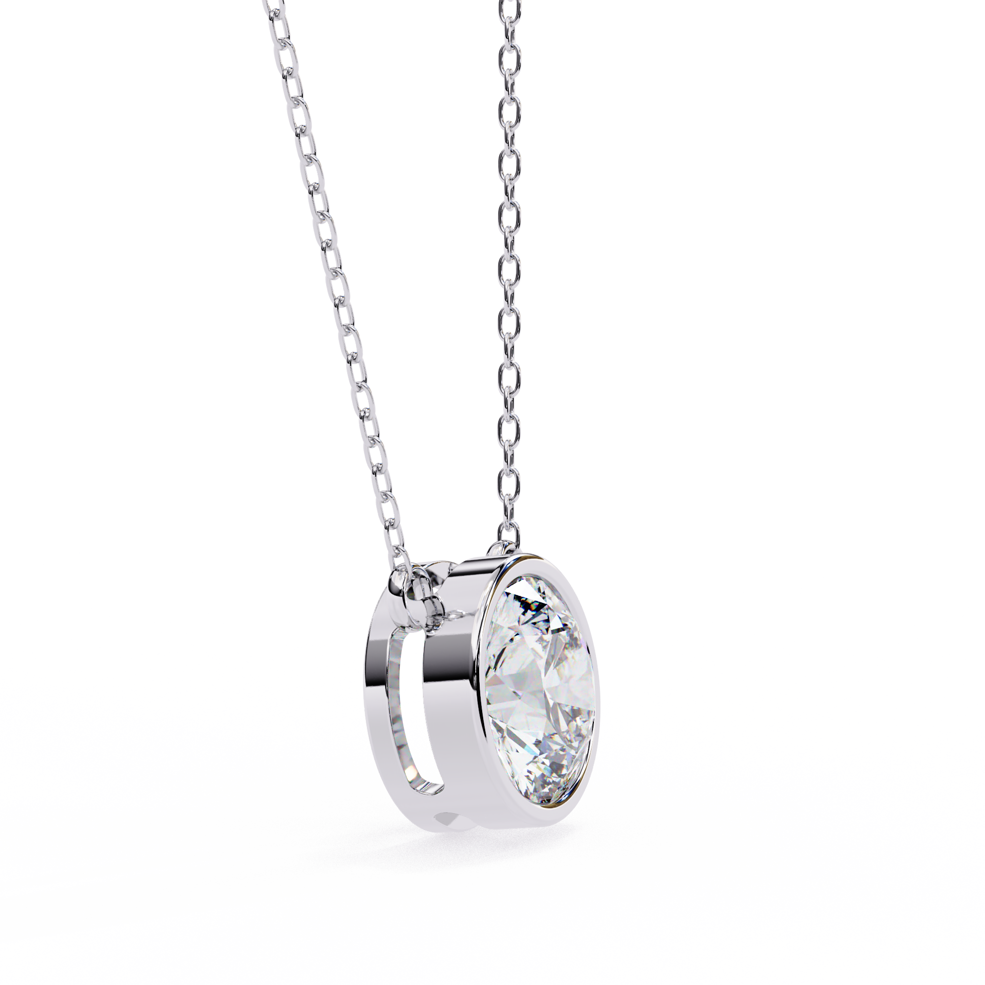 Pavé Square Diamond Pendant