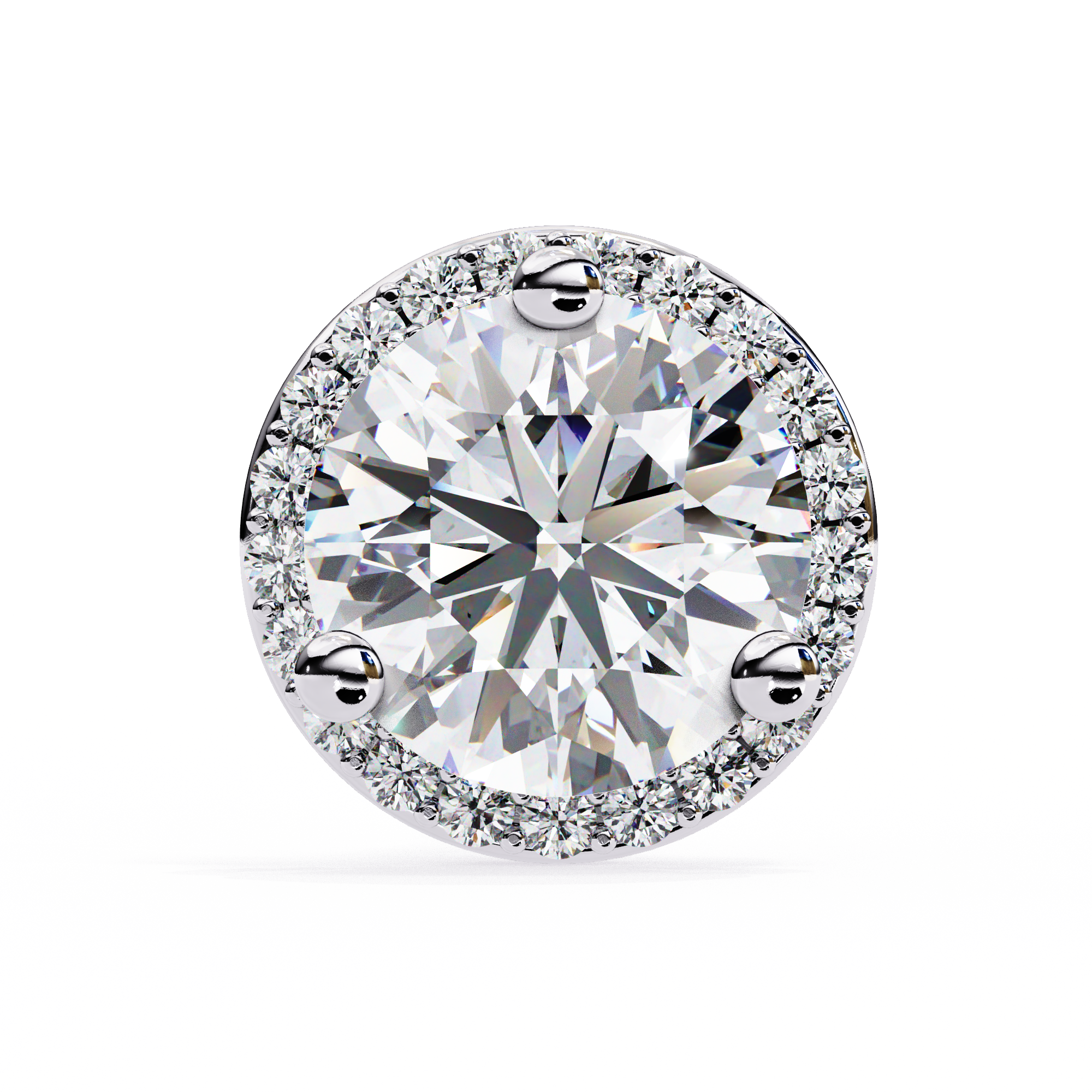 Pétale Pavé Flower Diamond Stud Earrings — 10k–18k Gold