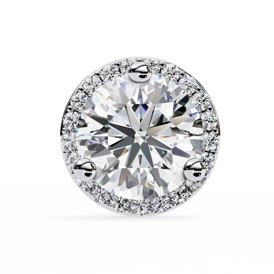 Pétale Pavé Flower Diamond Stud Earrings — 10k–18k Gold
