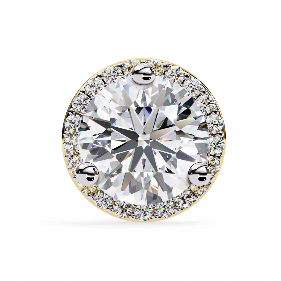 Pétale Pavé Flower Diamond Stud Earrings — 10k–18k Gold