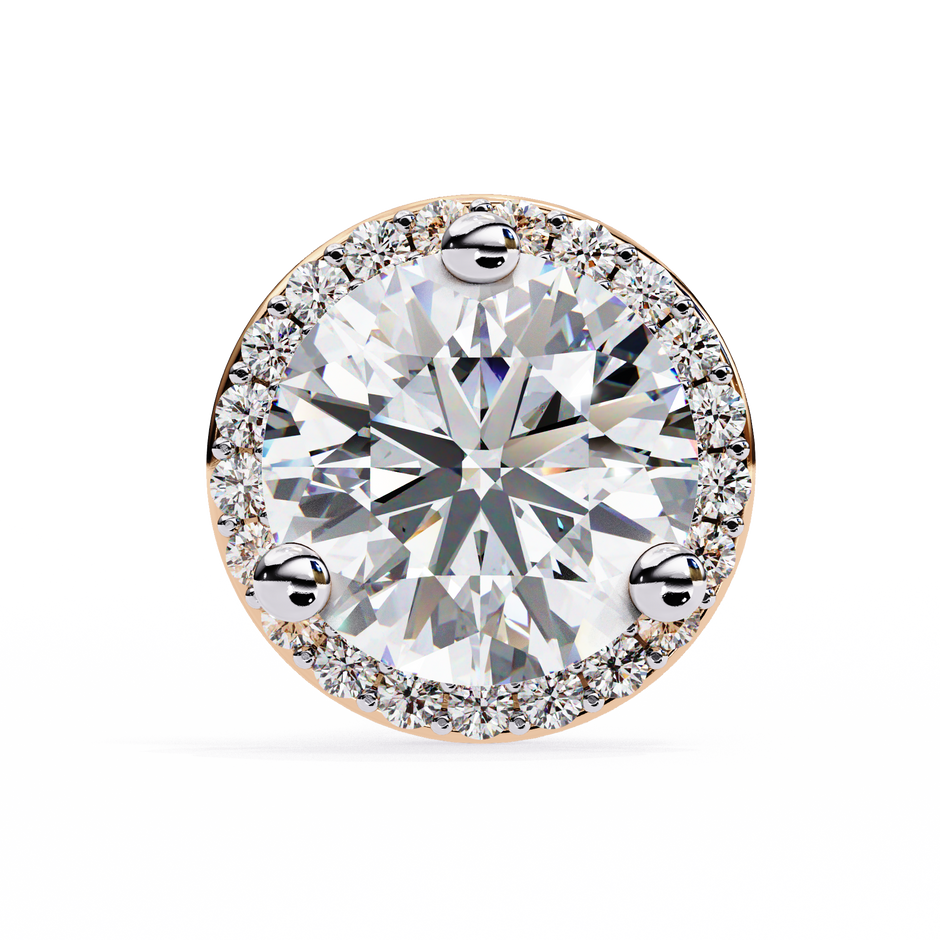 Pétale Pavé Flower Diamond Stud Earrings — 10k–18k Gold