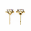 Pétale Pavé Flower Diamond Stud Earrings — 10k–18k Gold