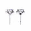 Pétale Pavé Flower Diamond Stud Earrings — 10k–18k Gold