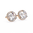 Pétale Pavé Flower Diamond Stud Earrings — 10k–18k Gold