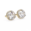 Pétale Pavé Flower Diamond Stud Earrings — 10k–18k Gold