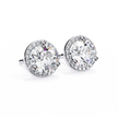 Pétale Pavé Flower Diamond Stud Earrings — 10k–18k Gold