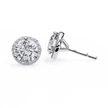 Pétale Pavé Flower Diamond Stud Earrings — 10k–18k Gold