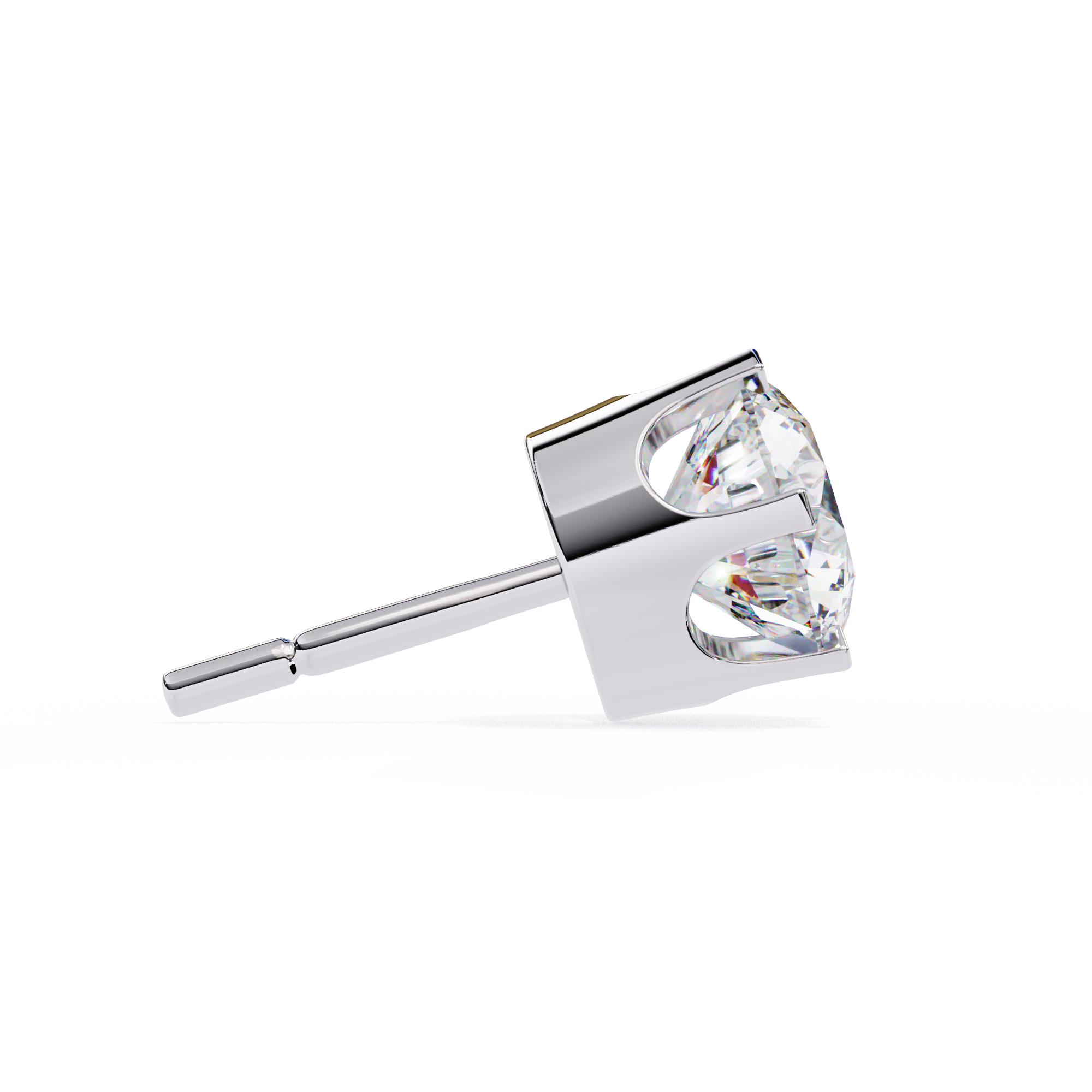Diamant Brillant White Gold Diamond Stud Earrings — 10k–18k Gold