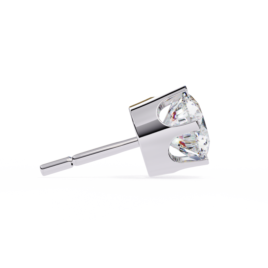 Diamant Brillant White Gold Diamond Stud Earrings — 10k–18k Gold