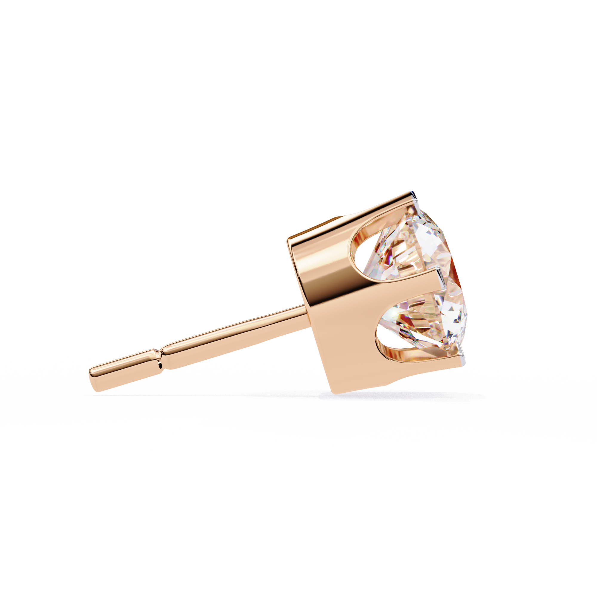 Diamant Brillant White Gold Diamond Stud Earrings — 10k–18k Gold