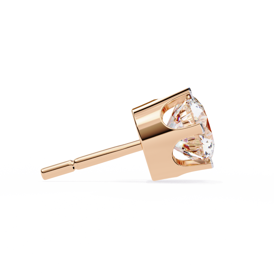 Diamant Brillant White Gold Diamond Stud Earrings — 10k–18k Gold
