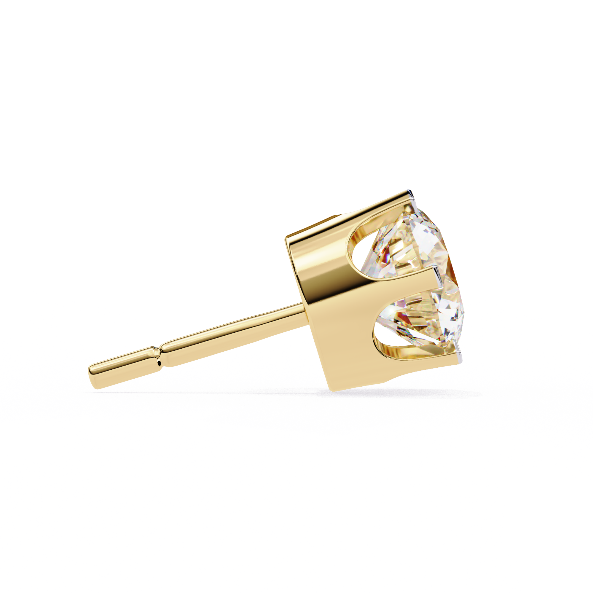 Diamant Brillant White Gold Diamond Stud Earrings — 10k–18k Gold
