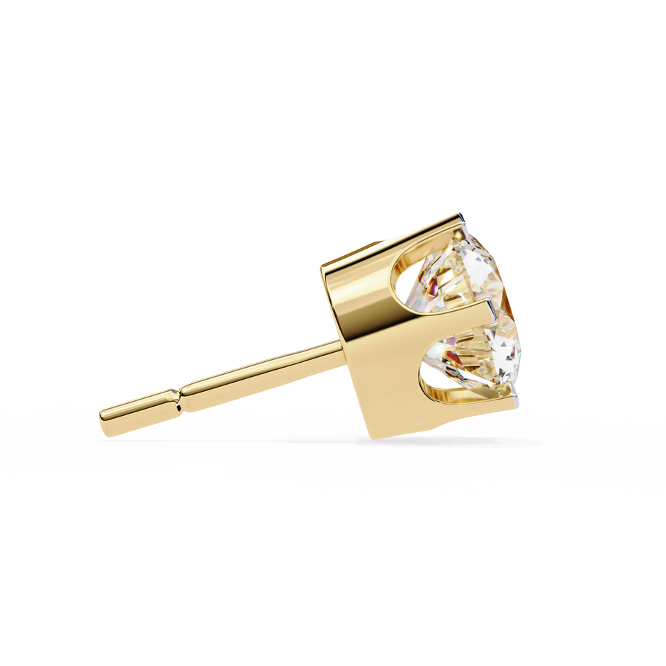 Diamant Brillant White Gold Diamond Stud Earrings — 10k–18k Gold