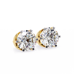 Diamant Brillant White Gold Diamond Stud Earrings — 10k–18k Gold