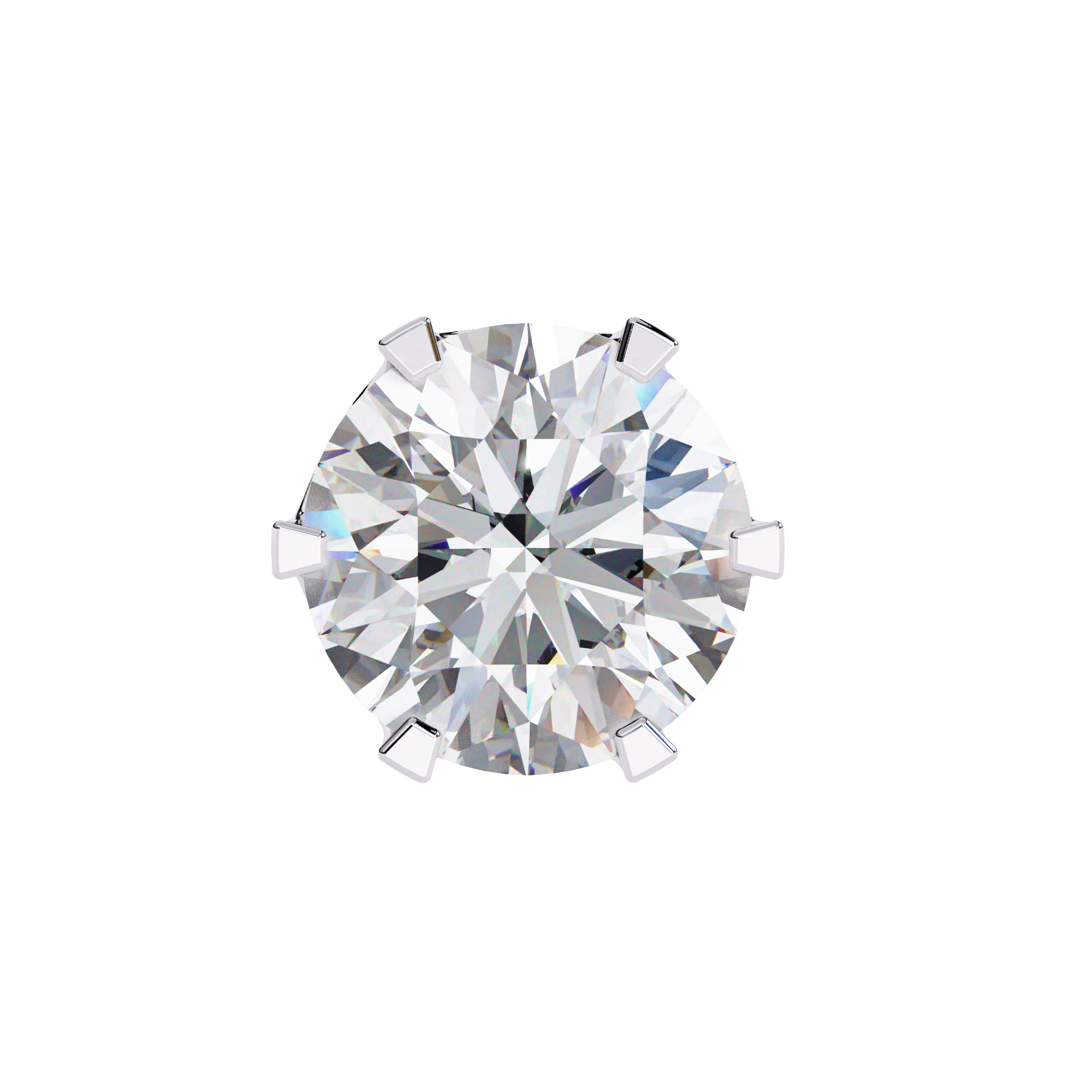 Diamant Brillant White Gold Diamond Stud Earrings — 10k–18k Gold