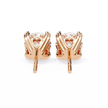 Zenith Elevated Solitaire Diamond Stud Earrings — 10k–18k Gold