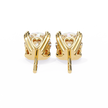 Zenith Elevated Solitaire Diamond Stud Earrings — 10k–18k Gold