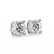 Zenith Elevated Solitaire Diamond Stud Earrings — 10k–18k Gold