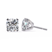 Zenith Elevated Solitaire Diamond Stud Earrings — 10k–18k Gold
